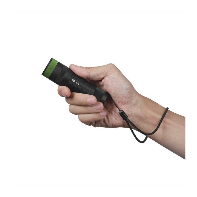 LED Flashlight, 3xAAA, metalowy, czarna, 300lm, C32