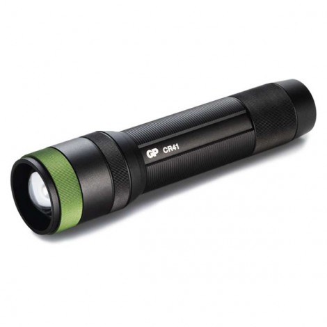 LED Flashlight, Li-Ion 3,7V/2500mAh, metalowy, czarna, 650lm, CR41 LED Flashlight, Li-Ion 3,7V/2500mAh, metalowy, czarna, 650lm, CR41