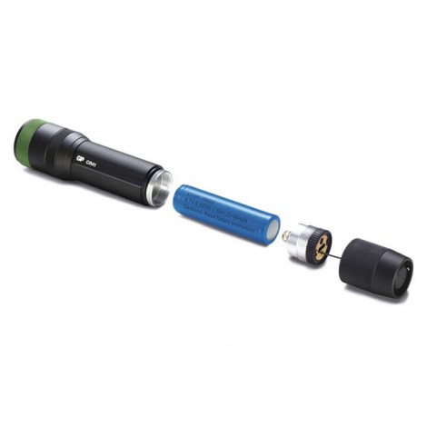 LED Flashlight, Li-Ion 3,7V/2500mAh, metalowy, czarna, 650lm, CR41 LED Flashlight, Li-Ion 3,7V/2500mAh, metalowy, czarna, 650lm, CR41
