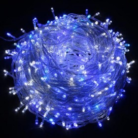 LED osvětlení, Lampki choinkowe, 10m, 220-240 V (50-60Hz), 6W, niebieski, przezroczysty przewód, 30000h, 100xLED, EOL