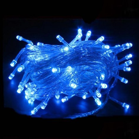 LED osvětlení, Lampki choinkowe, 10m, 220-240 V (50-60Hz), 6W, niebieski, przezroczysty przewód, 30000h, 100xLED, EOL LED osvětlení, Lampki choinkowe, 10m, 220-240 V (50-60Hz), 6W, niebieski, przezroczysty przewód, 30000h, 100xLED, EOL