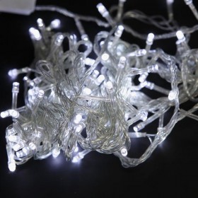 LED osvětlení, Lampki choinkowe, 10m, 220-240 V (50-60Hz), 6W, zimna biel, przezroczysty przewód, 30000h, 100x LED, 
