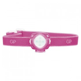 Lampka czołowa led, 2xCR2025, plastikowy, różowa, 40lm, 8m, CH31