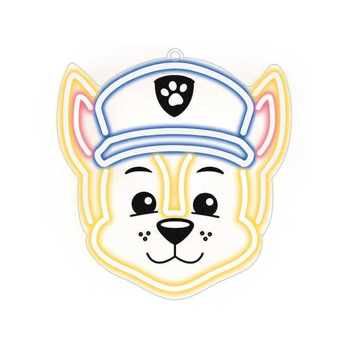 Hanging neon LED Paw Patrol on plexiglass - Chase OW-130346