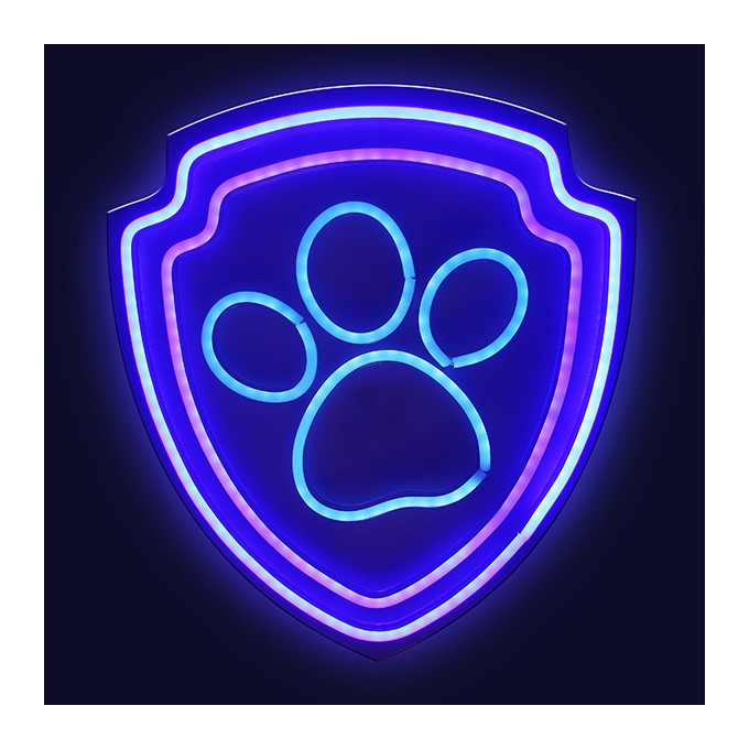 Hanging neon LED Paw Patrol on plexiglass - Paw OW-130246