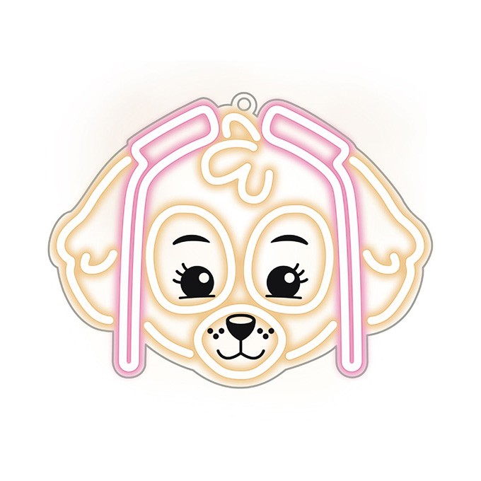 Hanging neon LED Paw Patrol on plexiglass - Skye OW-130546