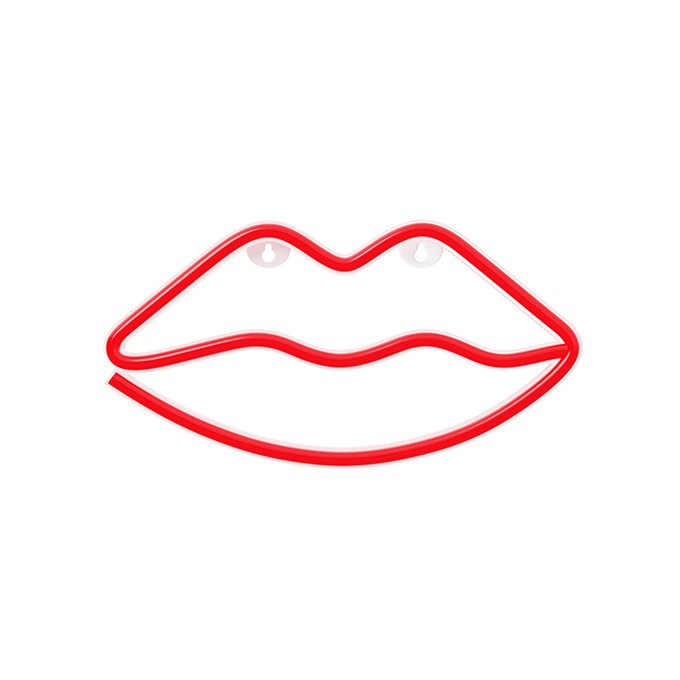 Neon LED Light LIPS red Bat + USB FLNE08 Forever Light