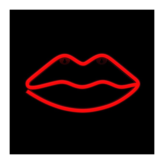 Neon LED Light LIPS red Bat + USB FLNE08 Forever Light