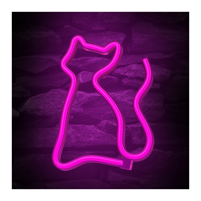 Neon LED Light CAT pink Bat + USB FLNE04 Forever Light