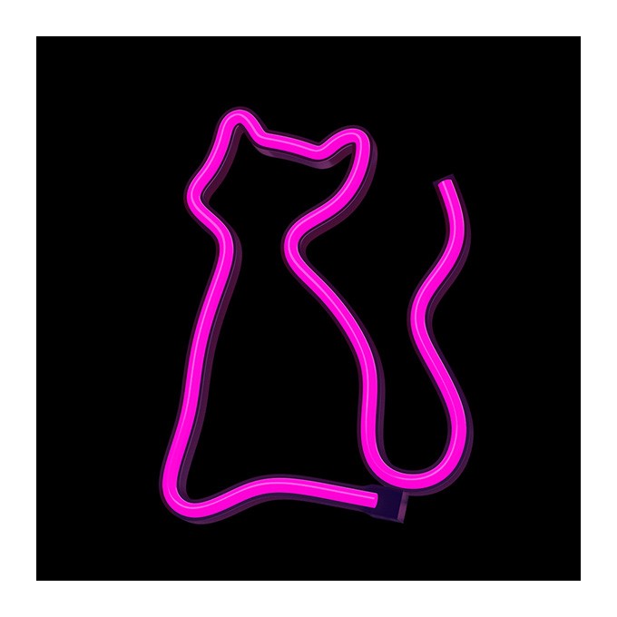 Neon LED Light CAT pink Bat + USB FLNE04 Forever Light