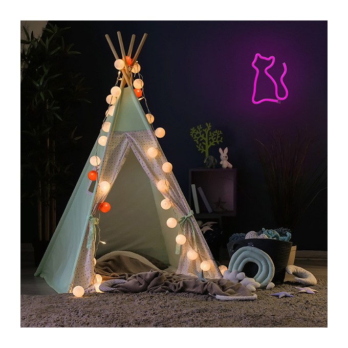 Neon LED Light CAT pink Bat + USB FLNE04 Forever Light