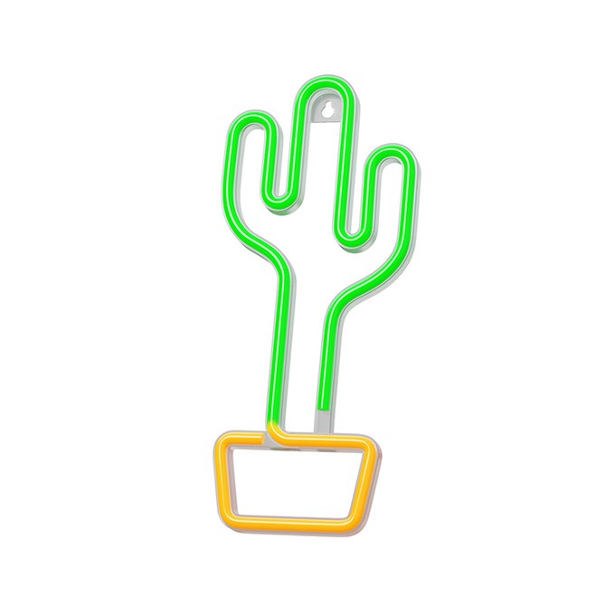 Neon LED Light CACTUS orange green Bat + USB FLNE02 Forever Light