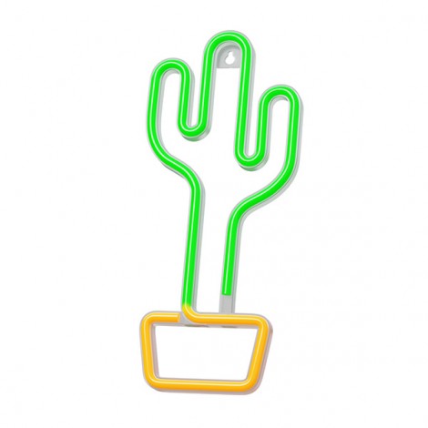 Neon LED Light CACTUS orange green Bat + USB FLNE02 Forever Light Neon LED Light CACTUS orange green Bat + USB FLNE02 Forever Light