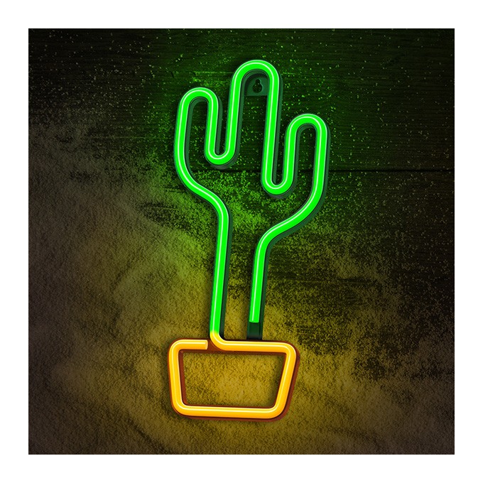 Neon LED Light CACTUS orange green Bat + USB FLNE02 Forever Light