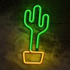 Neon LED Light CACTUS orange green Bat + USB FLNE02 Forever Light Neon LED Light CACTUS orange green Bat + USB FLNE02 Forever Light