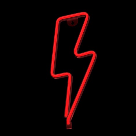 Neon LED Light BOLT red Bat + USB FLNE06 Forever Light Neon LED Light BOLT red Bat + USB FLNE06 Forever Light