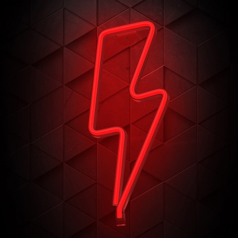 Neon LED Light BOLT red Bat + USB FLNE06 Forever Light Neon LED Light BOLT red Bat + USB FLNE06 Forever Light