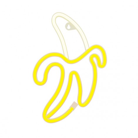 Neon LED Light BANANA white yellow Bat + USB FLNE10 Forever Light Neon LED Light BANANA white yellow Bat + USB FLNE10 Forever Light