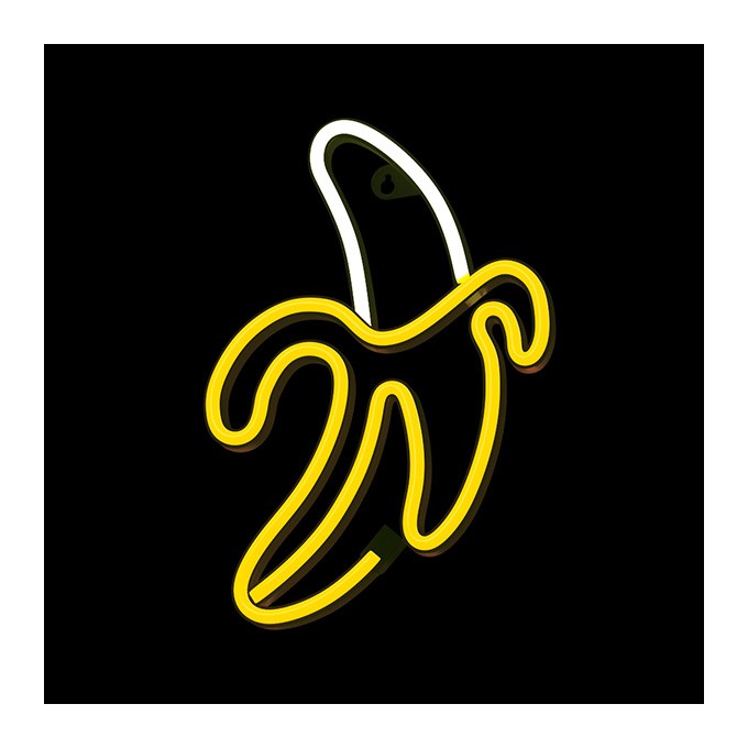 Neon LED Light BANANA white yellow Bat + USB FLNE10 Forever Light
