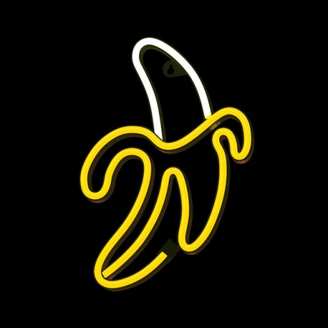 Neon LED Light BANANA white yellow Bat + USB FLNE10 Forever Light Neon LED Light BANANA white yellow Bat + USB FLNE10 Forever Light