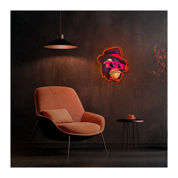 Neon ART LED GANGSTA MONKEY multicolor FLA03 Forever Light