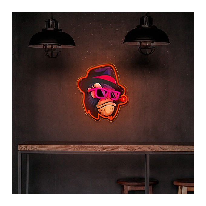 Neon ART LED GANGSTA MONKEY multicolor FLA03 Forever Light