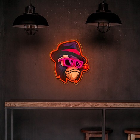 Neon ART LED GANGSTA MONKEY multicolor FLA03 Forever Light Neon ART LED GANGSTA MONKEY multicolor FLA03 Forever Light