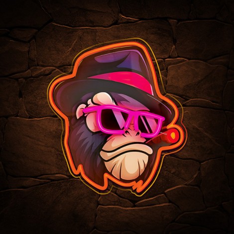Neon ART LED GANGSTA MONKEY multicolor FLA03 Forever Light Neon ART LED GANGSTA MONKEY multicolor FLA03 Forever Light