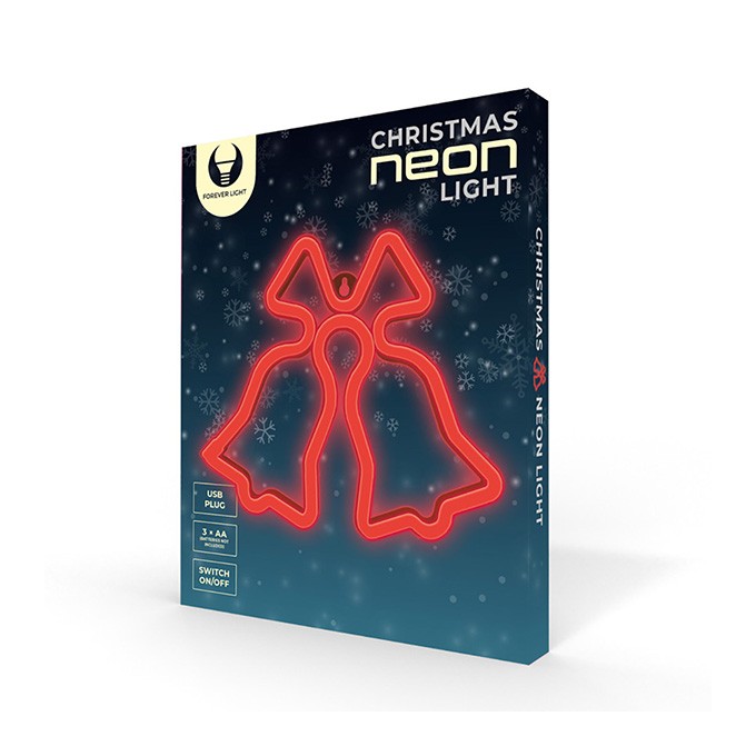 Neon LED CHRISTMAS BELLS red FLNE17 Forever Light