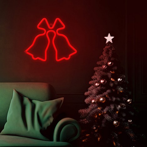 Neon LED CHRISTMAS BELLS red FLNE17 Forever Light Neon LED CHRISTMAS BELLS red FLNE17 Forever Light