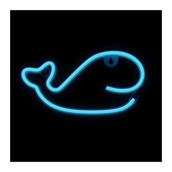 Neon LED Light WHALE blue Bat + USB FLNE19 Forever Light