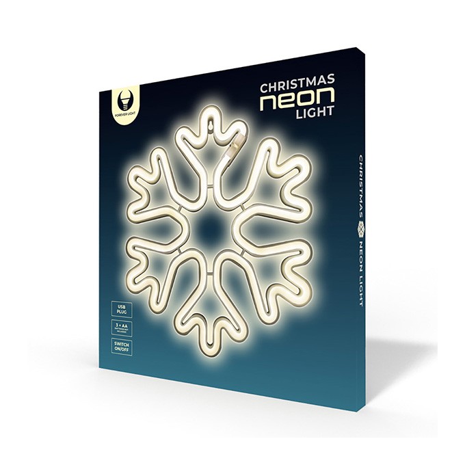 Neon LED CHRISTMAS SNOWFLAKE white FLNE20 Forever Light
