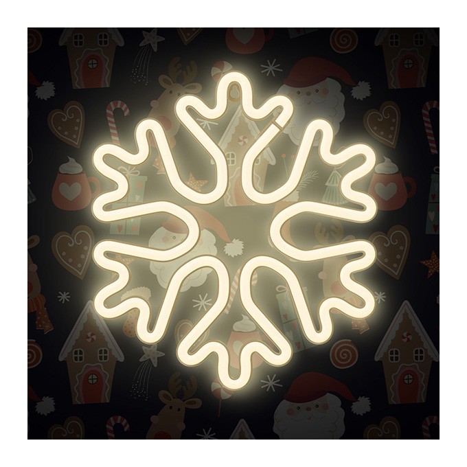 Neon LED CHRISTMAS SNOWFLAKE white FLNE20 Forever Light