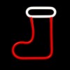 Neon LED CHRISTMAS SOCK white red FLNE23 Forever Light Neon LED CHRISTMAS SOCK white red FLNE23 Forever Light