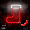 Neon LED CHRISTMAS SOCK white red FLNE23 Forever Light Neon LED CHRISTMAS SOCK white red FLNE23 Forever Light