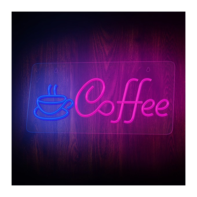 Neon PLEXI LED COFFEE pink blue NNE11 Neolia