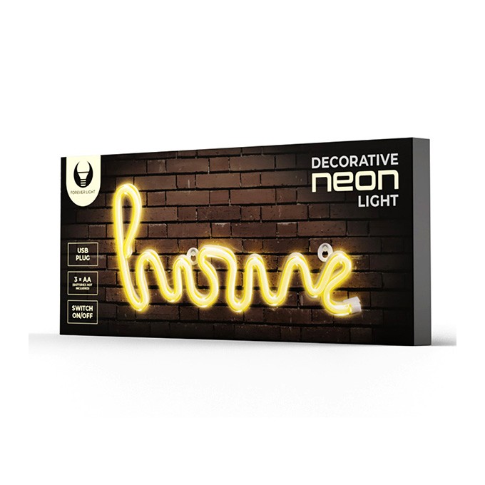 Neon LED Light HOME warm white Bat + USB FLNE21 Forever Light