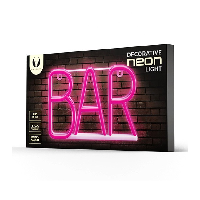 Neon LED BAR pink Bat + USB FLNE24 Forever Light