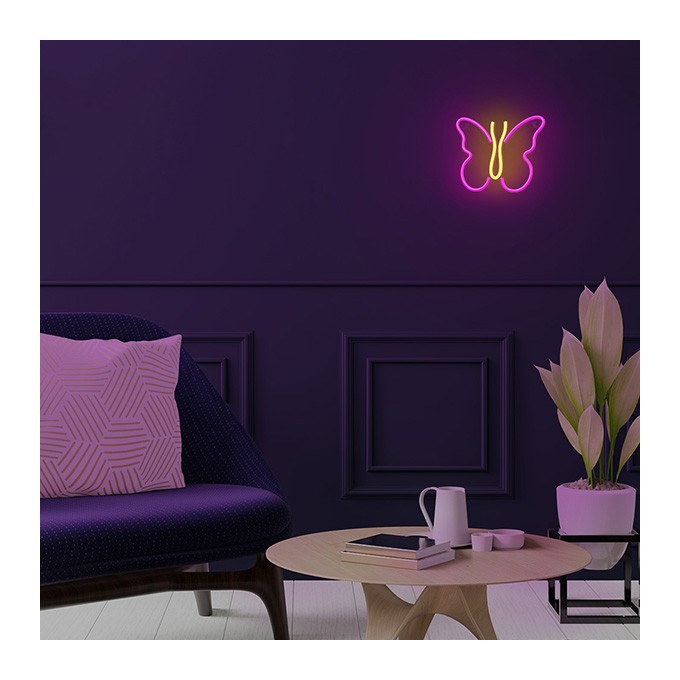 Neon LED Light BUTTERFLY pink NNE03 Neolia