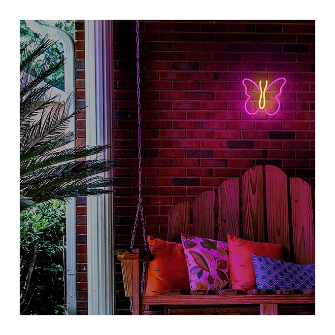 Neon LED Light BUTTERFLY pink NNE03 Neolia