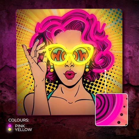 Neon ART LED POWER WOMAN yellow-purple FLA02 Forever Light Neon ART LED POWER WOMAN yellow-purple FLA02 Forever Light