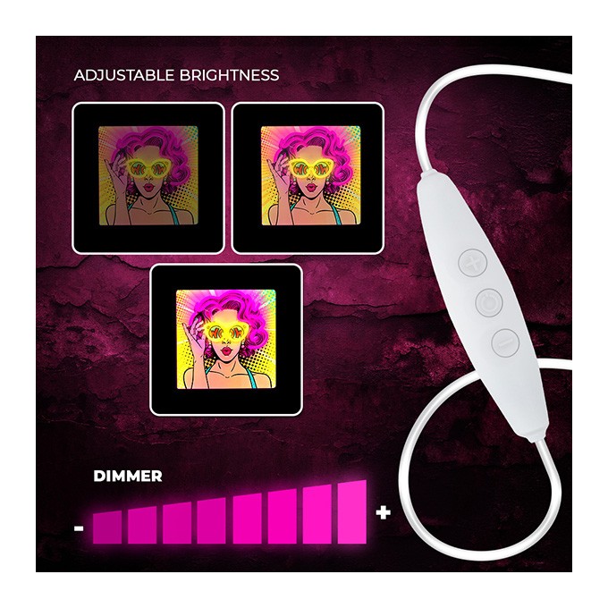 Neon ART LED POWER WOMAN yellow-purple FLA02 Forever Light