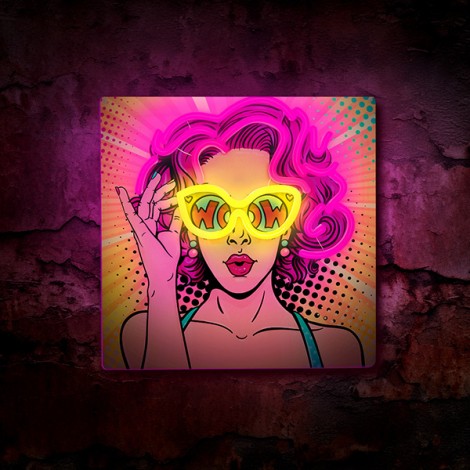 Neon ART LED POWER WOMAN yellow-purple FLA02 Forever Light Neon ART LED POWER WOMAN yellow-purple FLA02 Forever Light