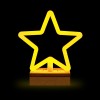 Neon Wood Stand LED STAR warm white FLNW04 Forever Light
