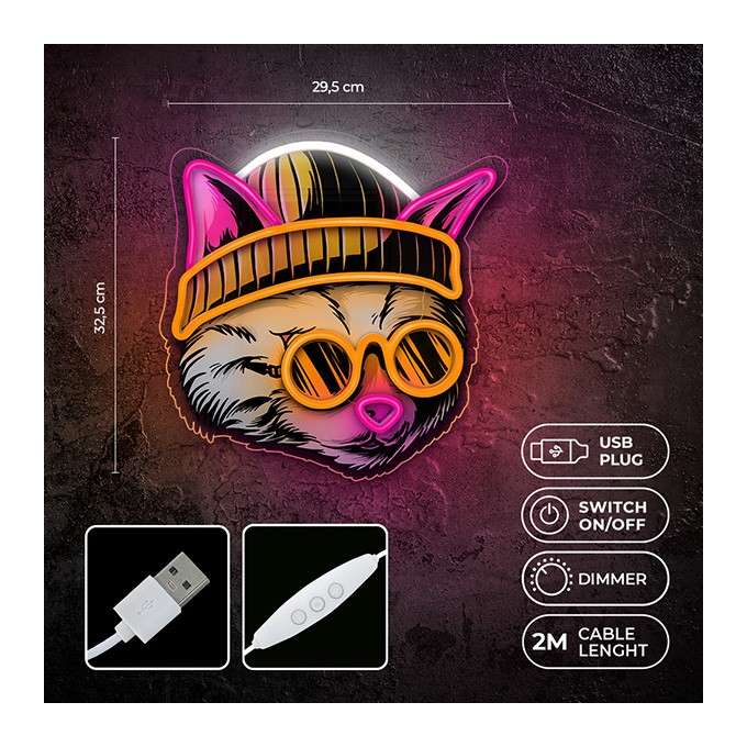 Neon ART LED CAT DREAMER multicolor FLA04 Forever Light