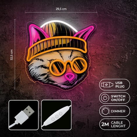 Neon ART LED CAT DREAMER multicolor FLA04 Forever Light Neon ART LED CAT DREAMER multicolor FLA04 Forever Light