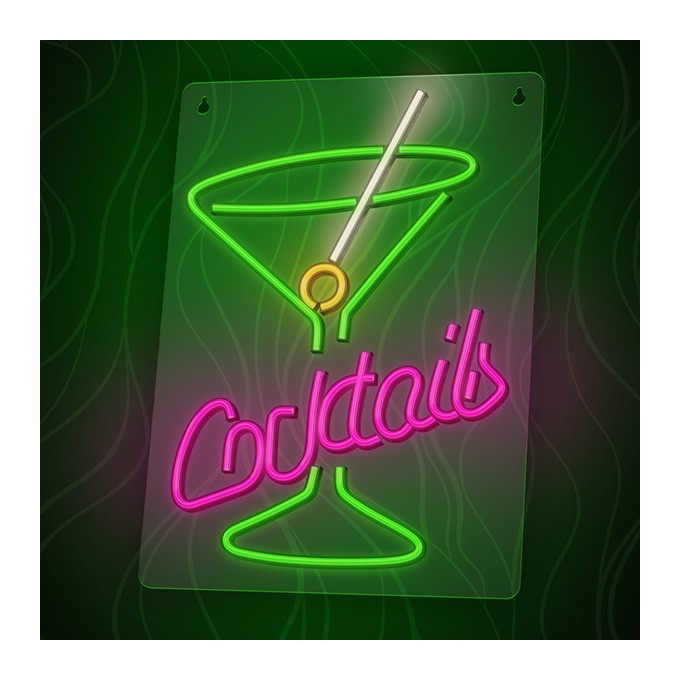 Neon PLEXI LED COCKTAILS pink green FPNE02X Forever Light