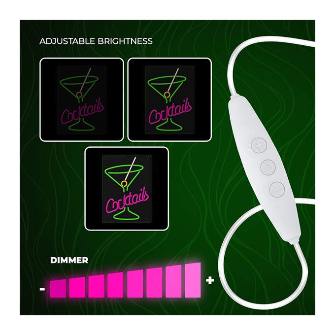 Neon PLEXI LED COCKTAILS pink green FPNE02X Forever Light