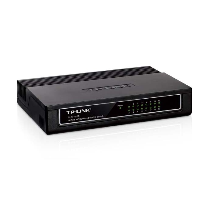 TP-LINK switch TL-SF1016D 100Mbps, auto MDI/MDIX