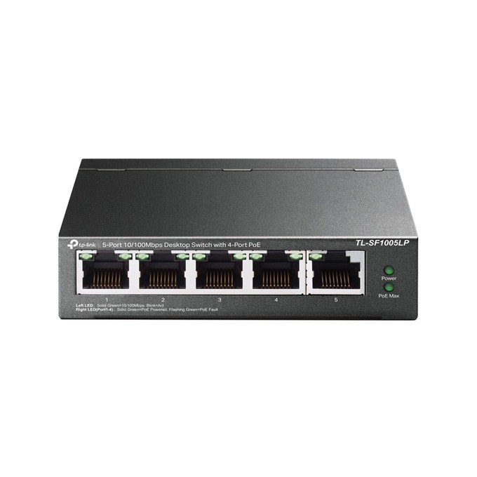 TP-LINK switch TL-SF1005LP PoE(4- porty), 100Mbps, auto MDI/MDIX
